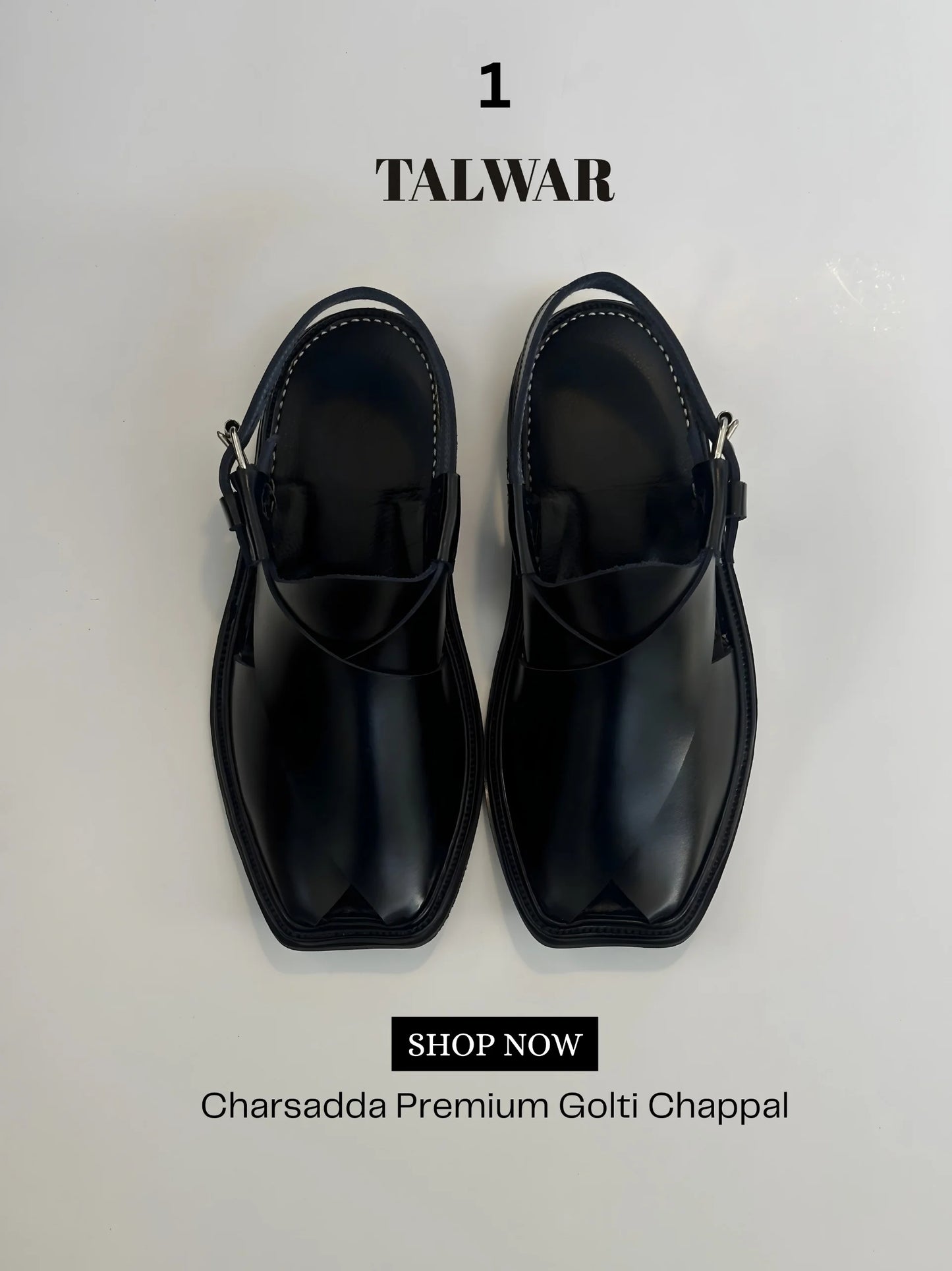 Talwar Premium Golti Chappal - Jet Black