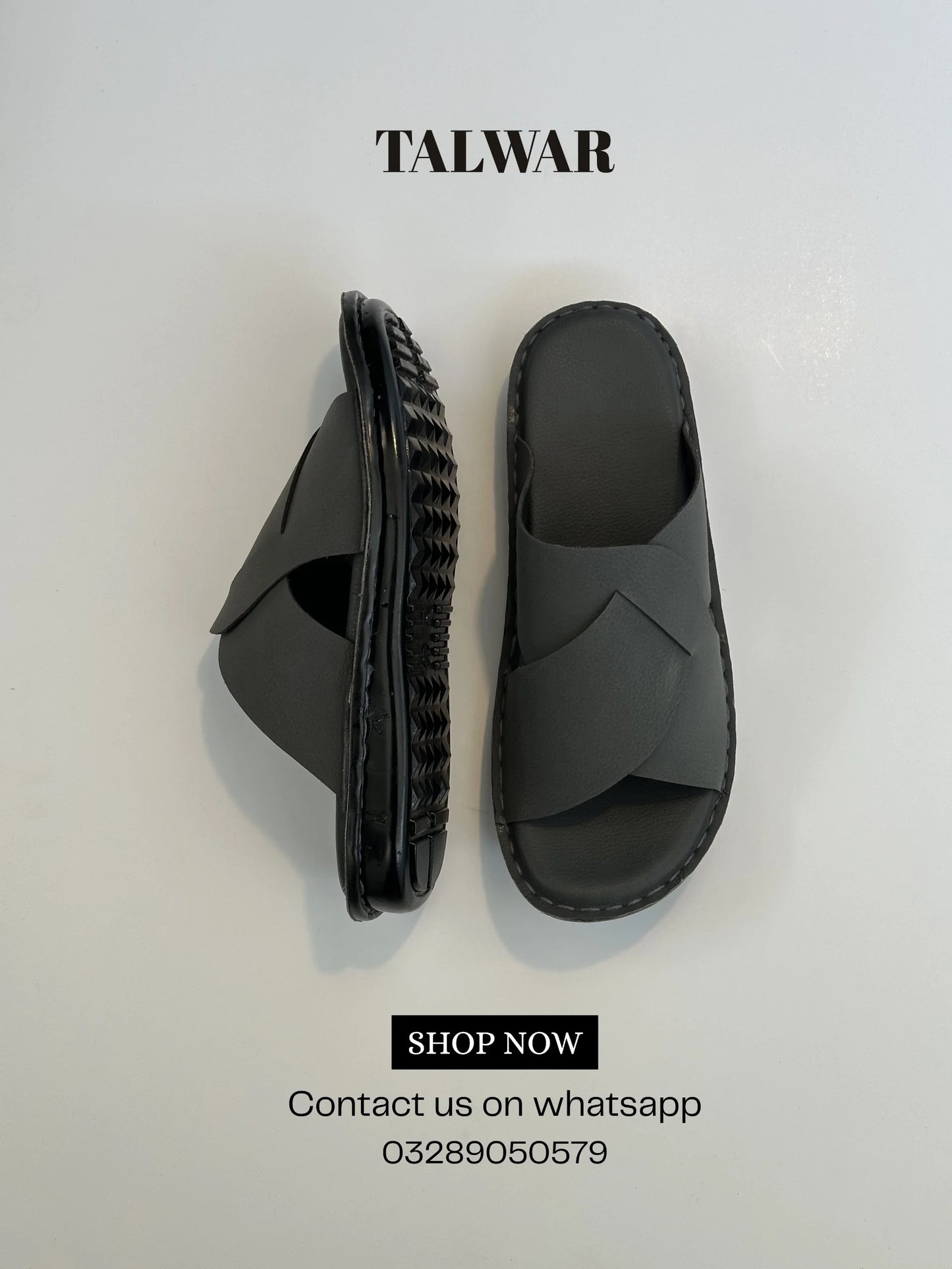 Talwar Handmade Soft Slippers - Charcoal Grey