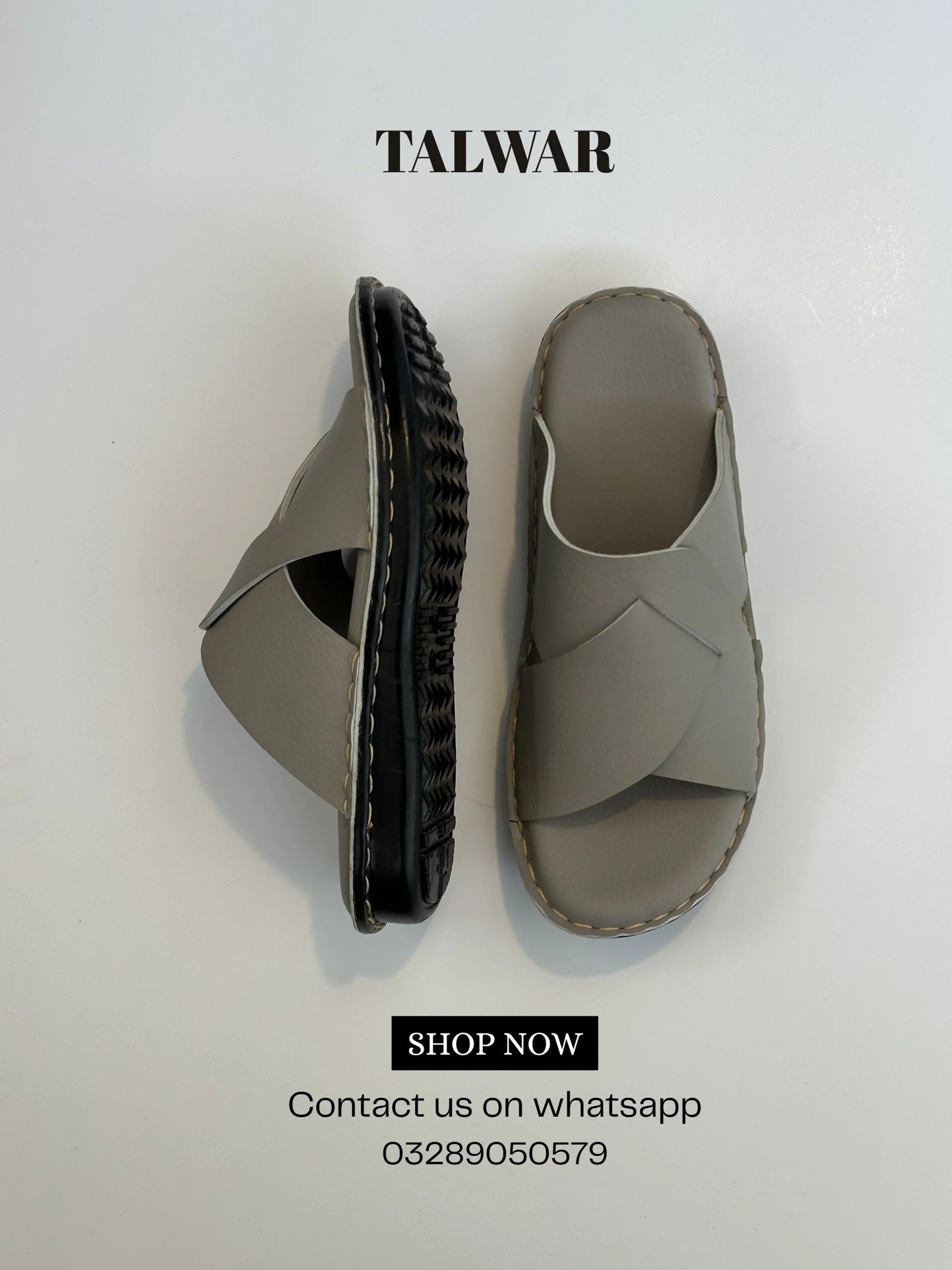 Talwar Handmade Soft Slippers - Mist Grey