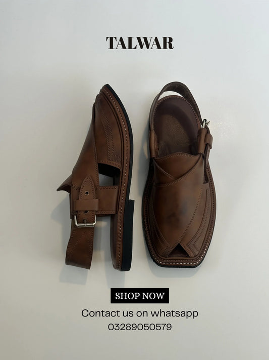Talwar Premium triple gear Chappal - Heritage Brown