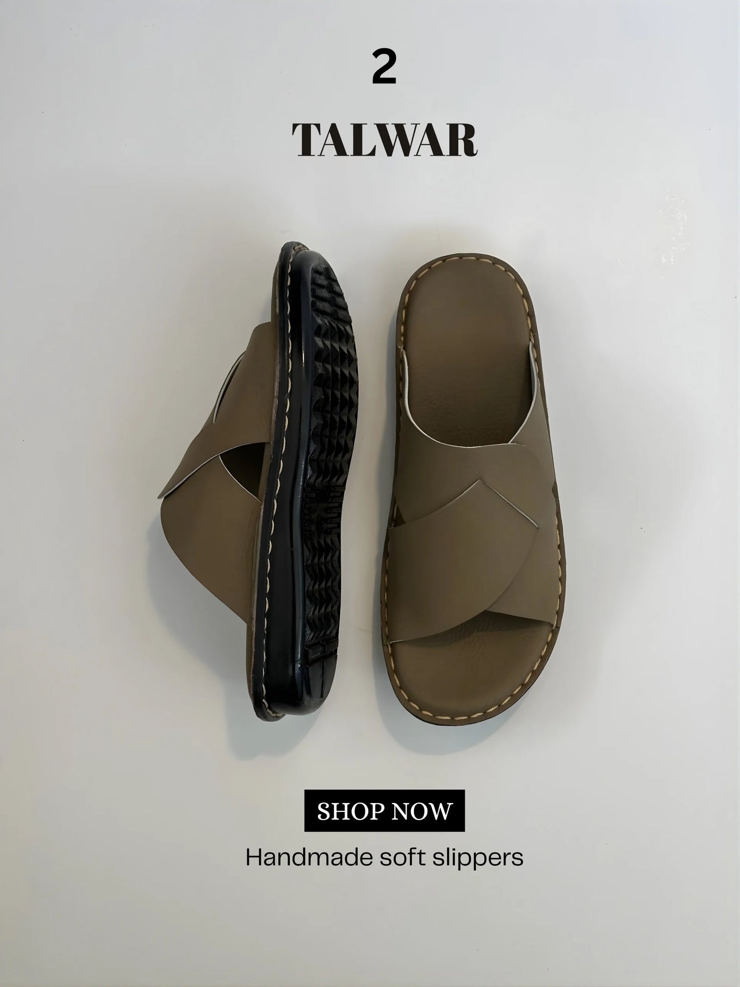 Talwar Handmade Soft Slippers - Olive Green
