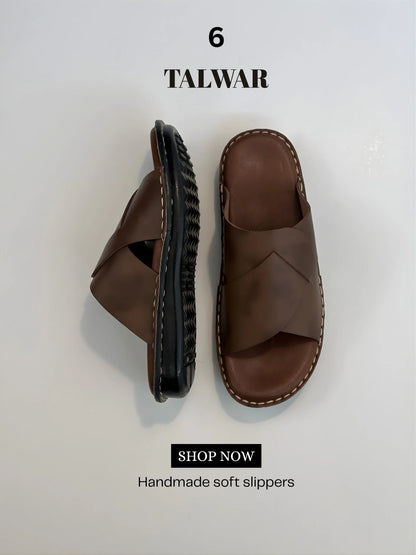 Talwar Handmade Soft Slippers - Deep Chocolate