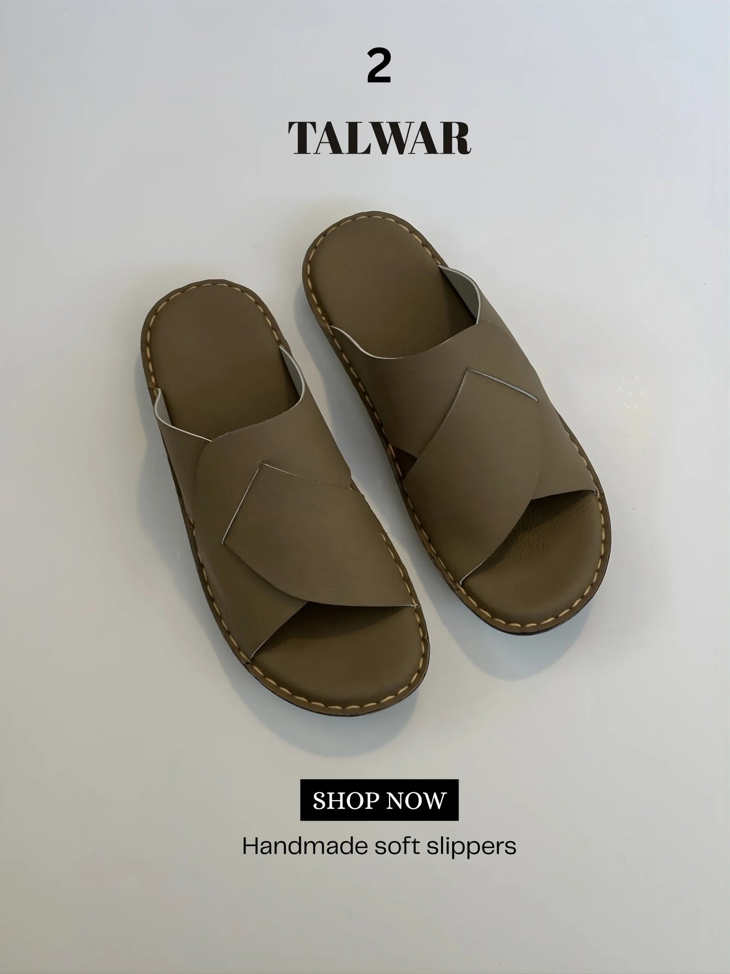 Talwar Handmade Soft Slippers - Olive Green