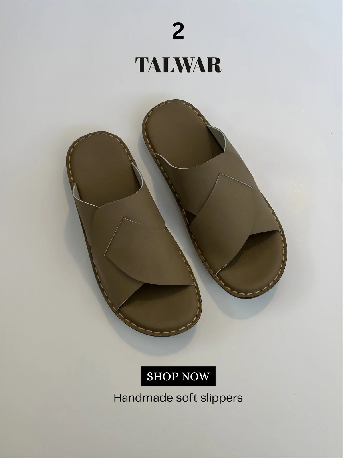 Talwar Handmade Soft Slippers - Olive Green