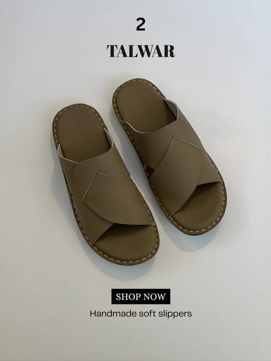 Talwar Handmade Soft Slippers - Olive Green