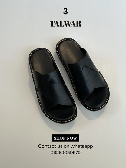 Talwar Handmade Soft Slippers - Carbon Black