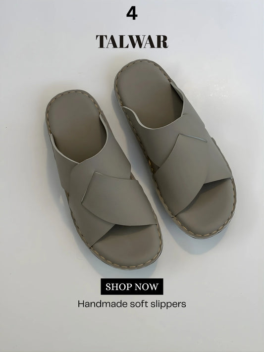 Talwar Handmade Soft Slippers - Mist Grey
