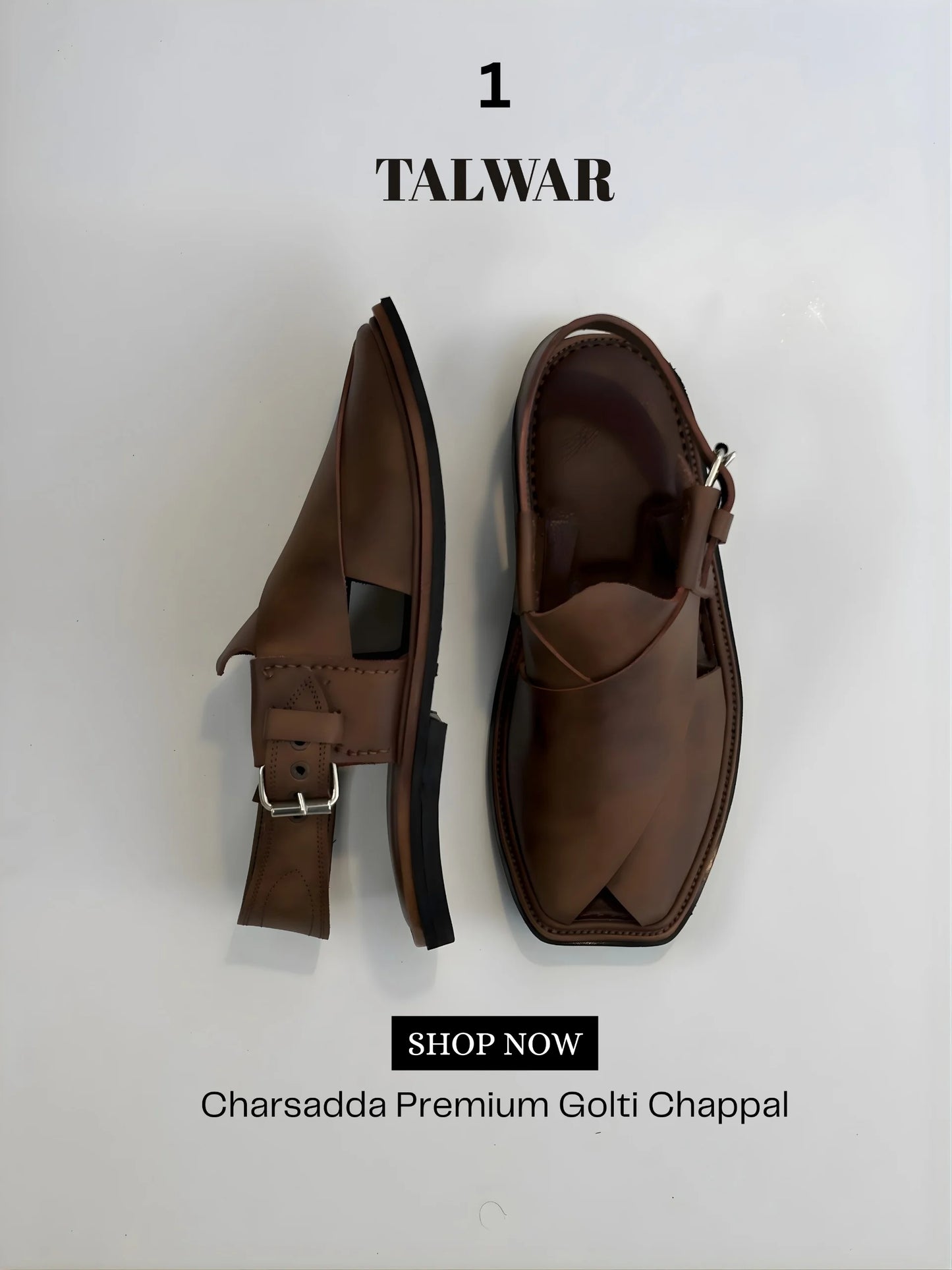 Talwar Premium Golti Chappal - Antique Brown