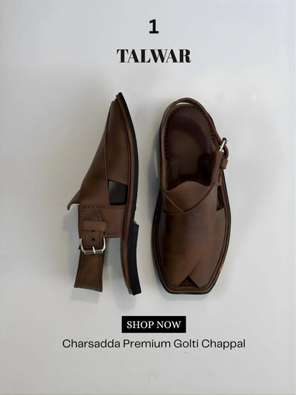 Talwar Premium Golti Chappal - Antique Brown
