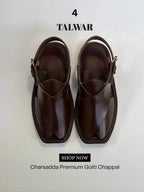 Talwar Premium Golti Chappal - Dark Chocolate