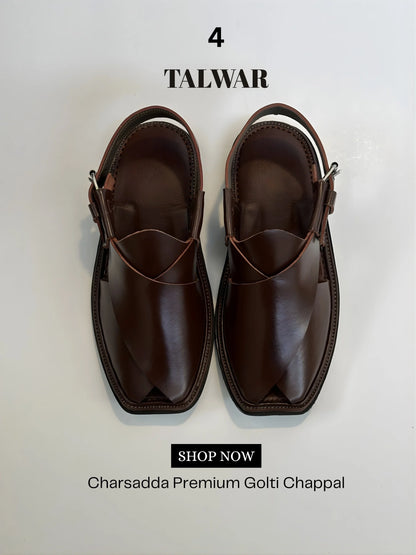 Talwar Premium Golti Chappal - Dark Chocolate