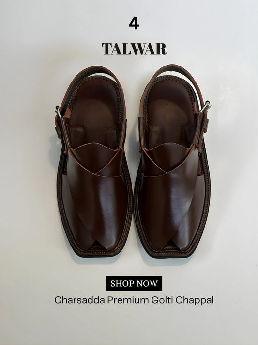 Talwar Premium Golti Chappal - Dark Chocolate