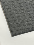 Black and ivory checked handmade winter wool fabric