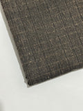 Brown and beige checked handmade winter wool fabric