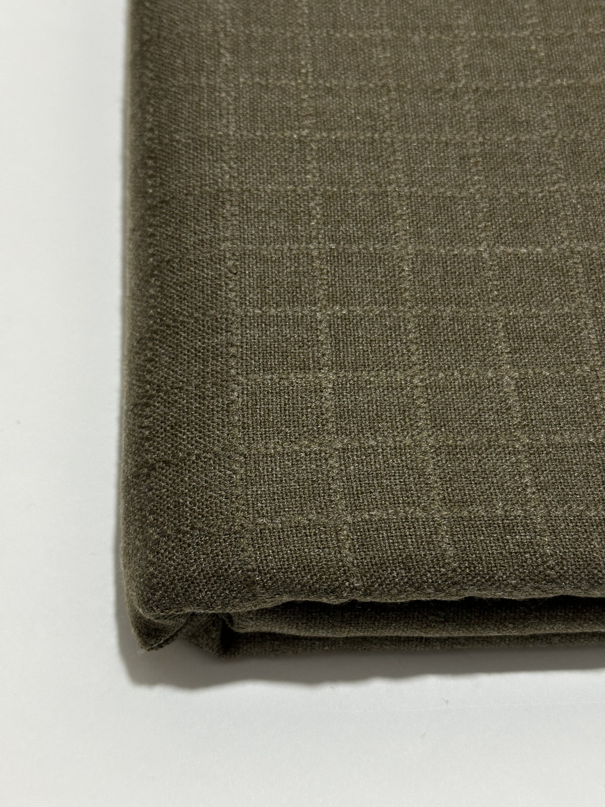 Talwar Store Slub Hamtaa fabric in Muted Olive Grey, view 1