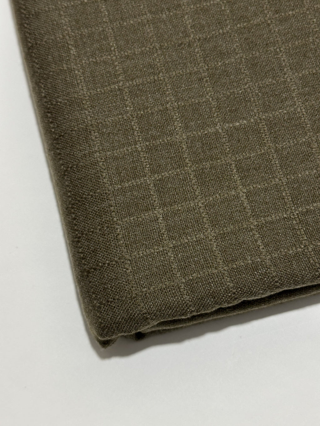 Talwar Store Slub Hamtaa fabric in Muted Olive Grey, view 2