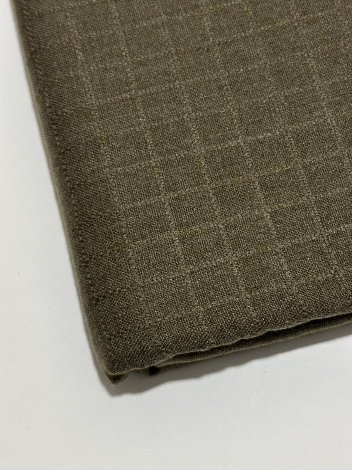 Talwar Store Slub Hamtaa fabric in Muted Olive Grey, view 2