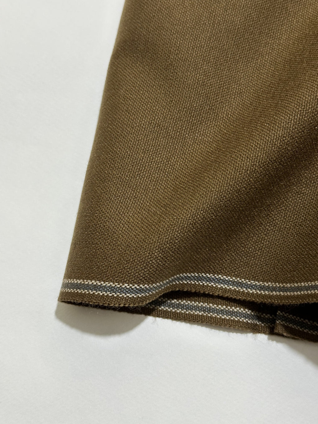 Walnut Brown Handmade Hamtaa wool fabric, woven border detail