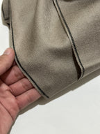 Stone Taupe Handmade Hamtaa wool fabric, border detail